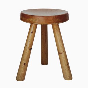 Les Arcs Stool in Pine by Charlotte Perriand, 1960s