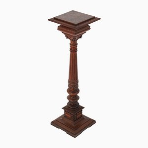 Antique French Henri II Oak Carved Pedestal Table, 1900s