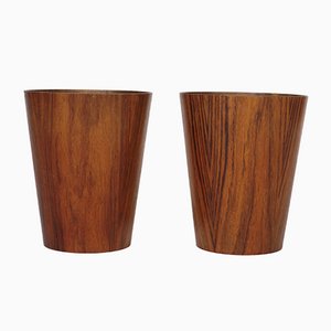 Vintage Plywood Waste Paper Baskets by Martin Åberg for Servex, Set of 2