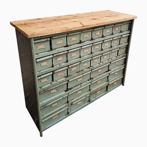 Industrial Olive Green Chest of Drawers, Belgium, 1960s