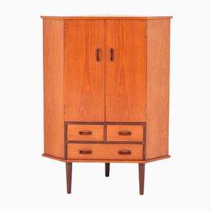 Mueble esquinero Mid-Century de teca, años 60