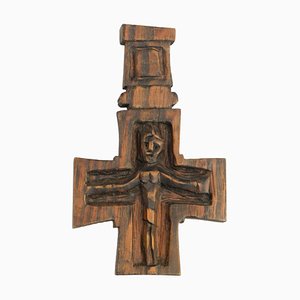 Mid-Century Crucifix Sculpture by French Sculptor