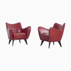 Set of Italian Pearl Chairs by Guglielmo Veronesi for Isa Bergamo, 1950s