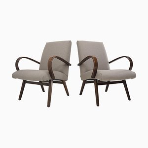 Set of Czech Ton/Thonet Beech Armchairs, 1960s