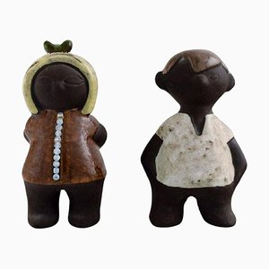 Boy and Girl by Karl Erik Iwar for Nittsjö, 1960s, Set of 2