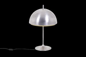 Brushed Steel Mushroom Lamp, 1970s