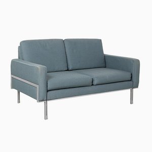 Blue Two-Seater Sofa in Knoll Parallel Bar Style, 1960s