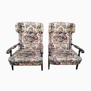 Set of Floral Armchairs