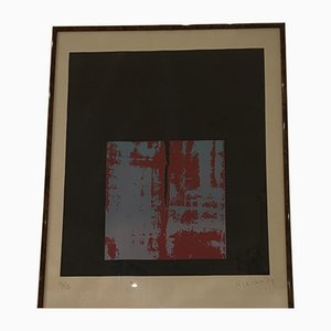 Rikizo Fukao, Composition abstraite, 1974, Lithograph on Paper, Framed