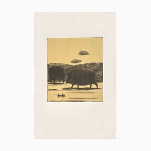 François-Xavier Lalanne, Polymorphoses - Les pêcheurs chassés, 1978, Lithograph on Arches Paper