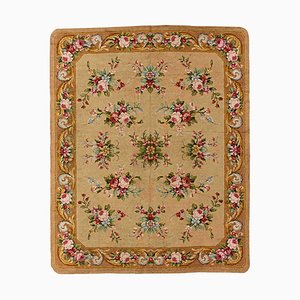 20th Century French Brown and Floral Motifs Savonerie Rug, 1920s