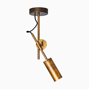 Brass Stav Spot 1 Ceiling Lamp by Johan Carpner for Konsthantverk