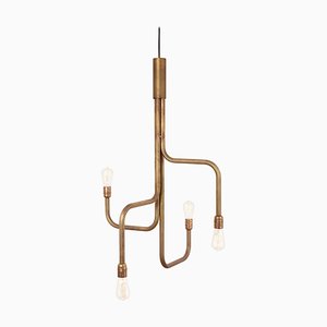 Large Brass Strapatz Ceiling Lamp by Sabina Grubbeson for Konsthantverk