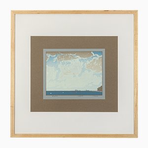 Geltring Bay, 1979, Sérigraphie Couleur sur Papier, Encadrée