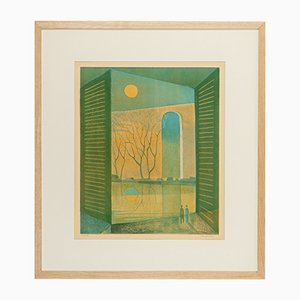 Sven Jonson, Lake, 1960, Litografia a colori su carta