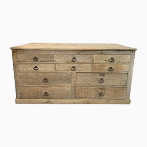 French Country Oak Double Sided Architects Plan Chest
