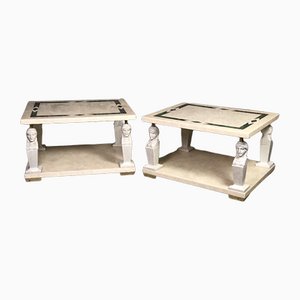 Resin Side Tables in the Style of Roméo, Set of 2