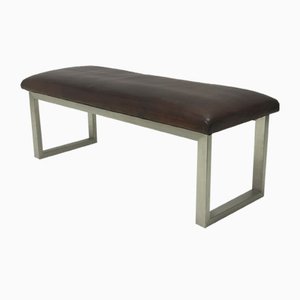 Industrial Leather Bench