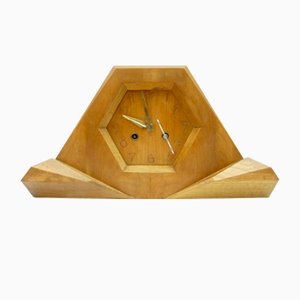 Anthroposophical Limewood Clock by Siegfried Pütz, Germany, 1920s