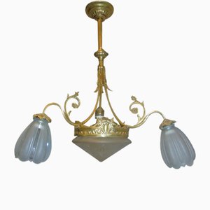 Lustre Art Nouveau en Laiton