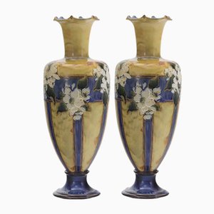 Art Nouveau Vases by Eliza Simmance for Royal Doulton, 1910s, Set of 2