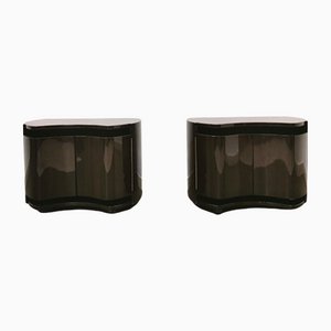 Bedside Tables in Lacquered Wood from Porro, Italy, 1980s, Set of 2