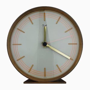 Brass Clock by Heinrich Möller for Kienzle, 1970s