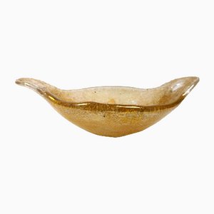Murano Glass Gold Flake Catch All Bowl, 1970s