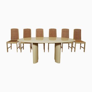 Set de Table et Chaises par Mario Sabot, 1970s, Set de 7