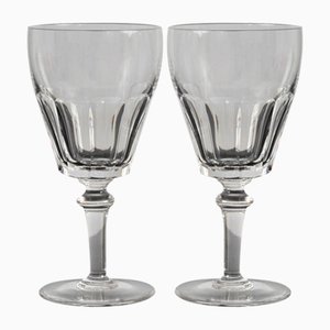 Hand-Cut Crystal Water Goblets from Val Saint Lambert, 1950s, Set of 2