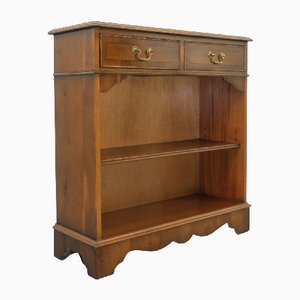 Yew Wood Two Drawers Open Library Bookcase