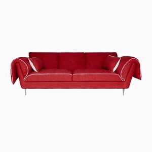 Casquet Raspberry Linen & Cream Velvet by Biosofa