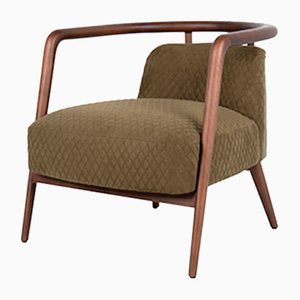 Essex Green Fabric Armchair by Javier Gomez