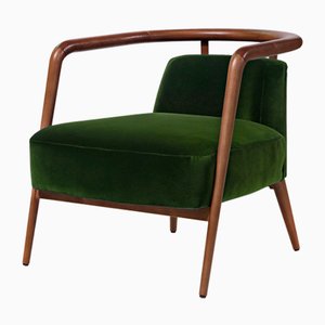Essex Green Velvet Armchair by Javier Gomez