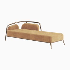 Essex Tagesbett aus Samt in Camel von Javier Gomez