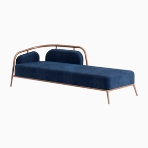 Blaues Essex Tagesbett aus Samt von Javier Gomez