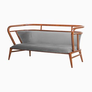 Graues Empire Samt Sofa von Javier Gomez