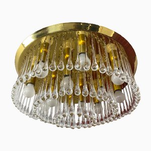 Austrian Murano Crystal Glass Drops Ceiling Lamp by J.T. Kalmar for Kalmar, 1970s