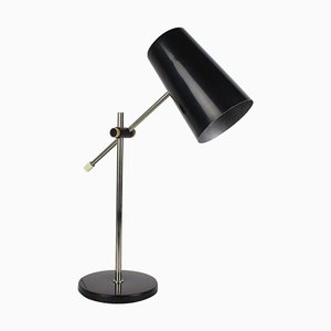 Schwarze Mid-Century Tischlampe, 1970er