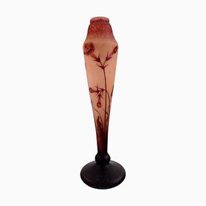 Grand Vase Fleurs de Tabac en Verre de Daum Nancy, France