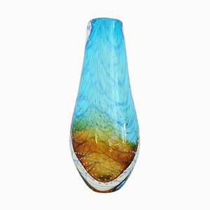 Italienische handgefertigte Blumenvase aus Sommerso Muranoglas