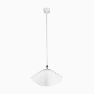 Mid-Century Modern White Bibliothèque Ceiling Lamp by Serge Mouille