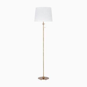 Large Raw Brass Uno Table Lamp from Konsthantverk