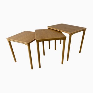 Tavolini ad incastro di EW Bach, Danimarca, anni '60, set di 3