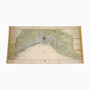 Karte der Lagunen von Venedig, 1818, Papier
