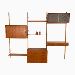 Danish Teak Wall Unit by PS System, 1960s