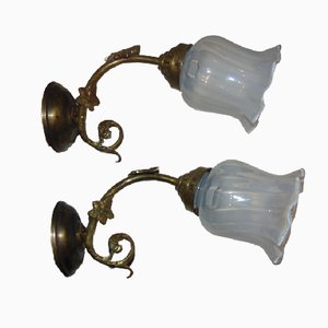 Art Deco Brass Wall Lamp