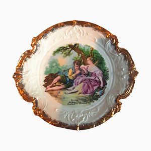 Plato decorativo antiguo Boucher de Mulder & Son para Limoges, the Netherlands