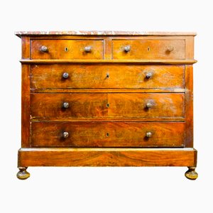 Antique Dresser with Marble Top, 1900s