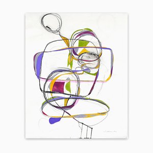 Tracey Adams, Balancing Act 1, 2016, Gouache, grafito y tinta sobre papel Rives